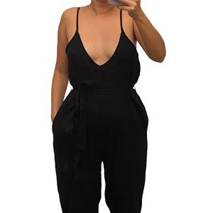 Shinestar jumpsuit with adjustable straps